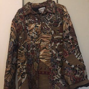 Stunning Chico's Size 3 Animal and Flower Prints C